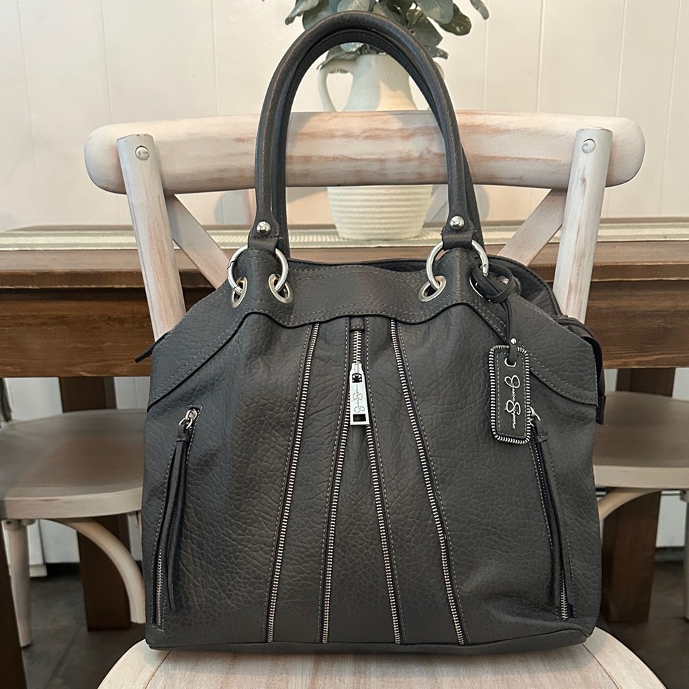 Jessica Simpson Charcoal Satchel